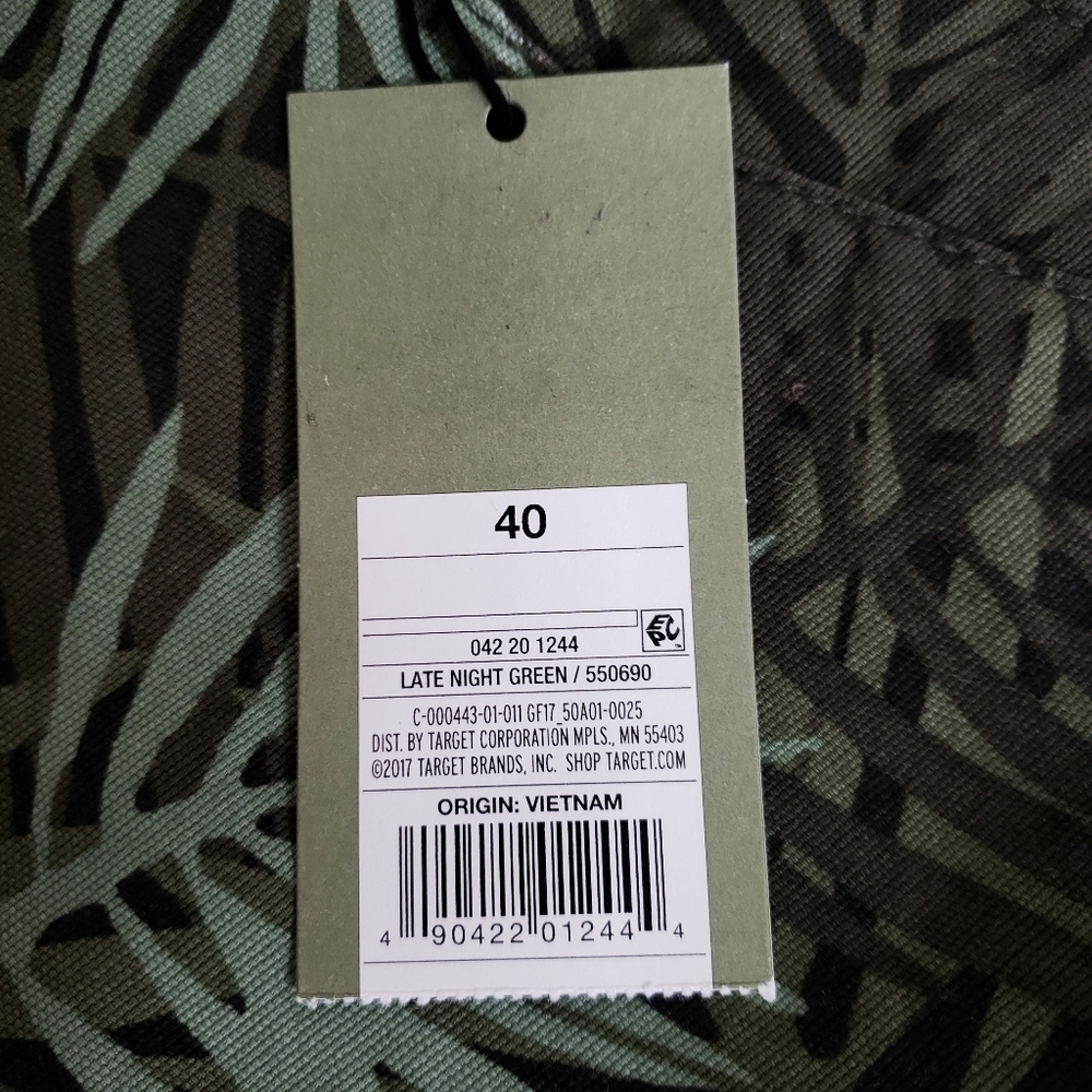 Goodfellow & Co Utility Cargo Shorts Men's 40 Waist Green Ferns Print NWT - Picture 8 of 10